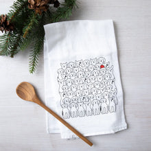 Load image into Gallery viewer, Santa Dog Tea Towel