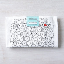 Load image into Gallery viewer, Santa Dog Tea Towel